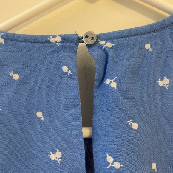 LOFT Midi Blue Floral Open Back Dress - Picture 4 of 10